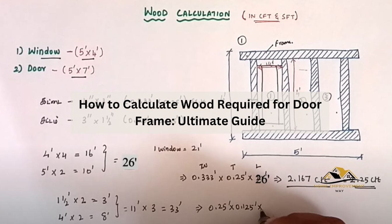 How to Calculate Wood Required for Door Frame