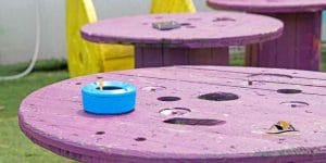 Transform Your Space with Finishing Cable Spool Table