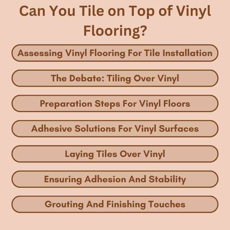Can You Tile on Top of Vinyl Flooring