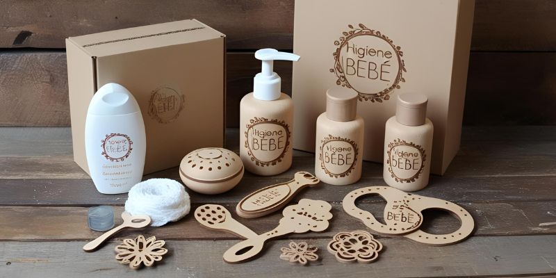 8 Kit Higiene Bebe MDF Crafts for Babies