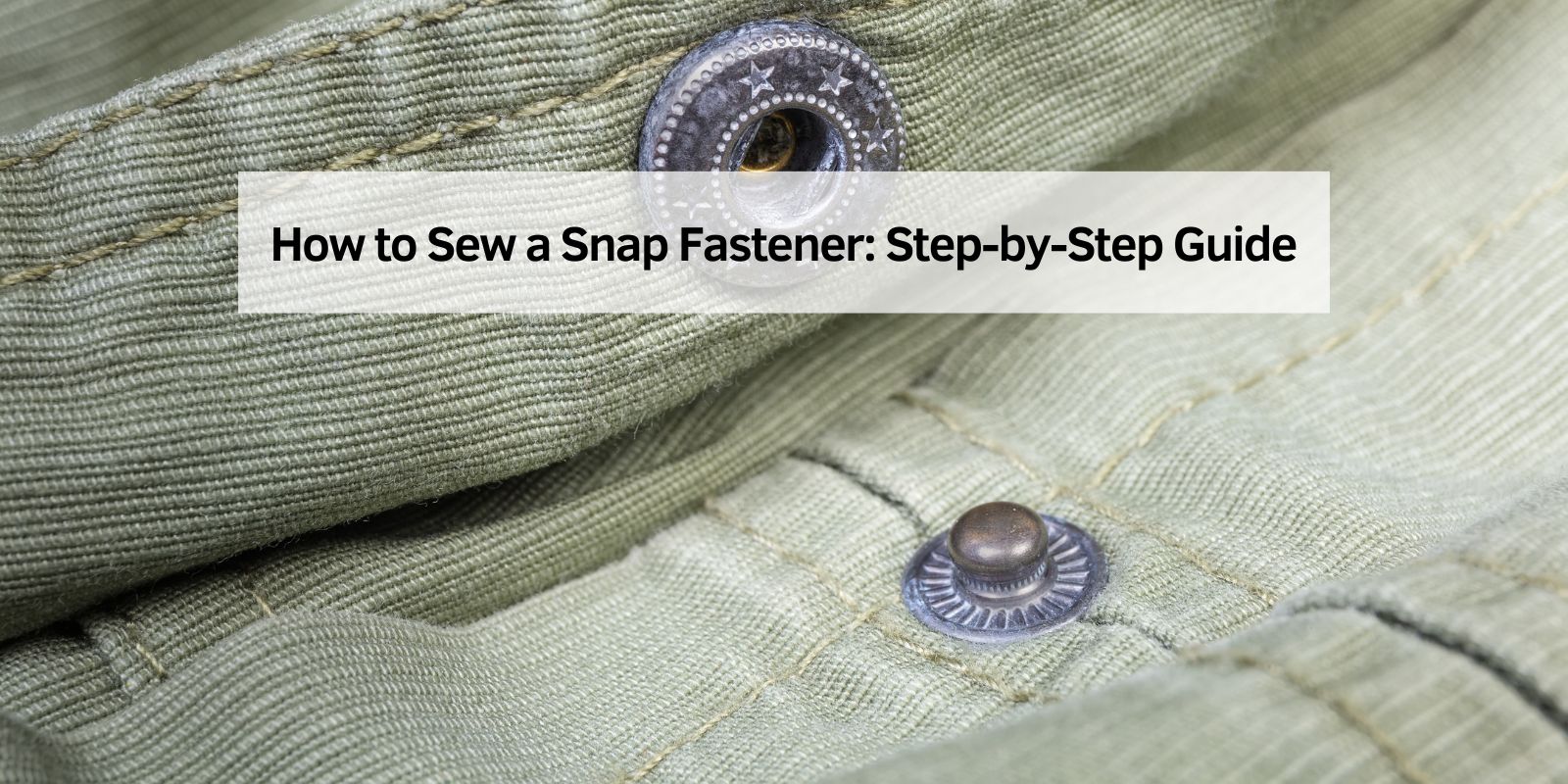 How to Sew a Snap Fastener