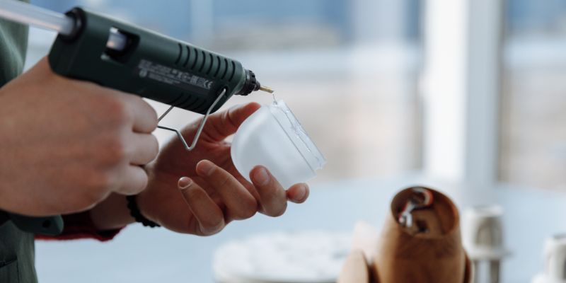 My First Time Using Hot Glue on Wood