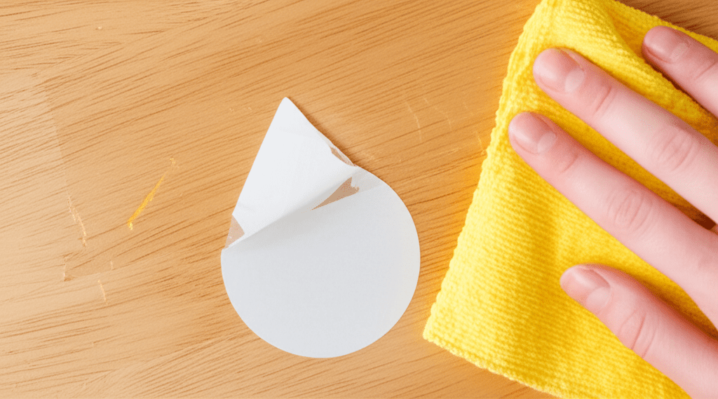 Generate a high-quality, relevant image prompt for an article about: How To Remove Sticker Residue: