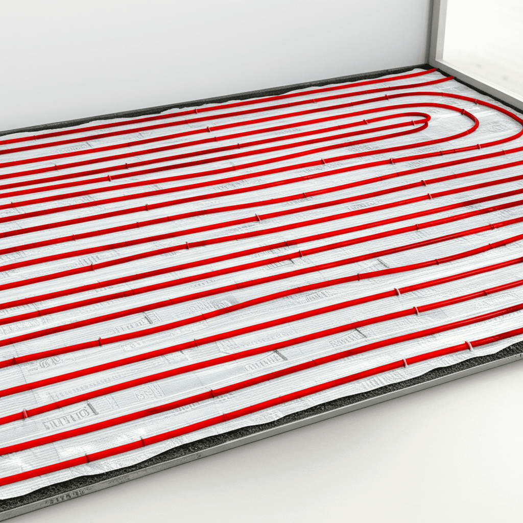 Generate a high-quality, relevant image prompt for an article about: Install Radiant Floor Heating: