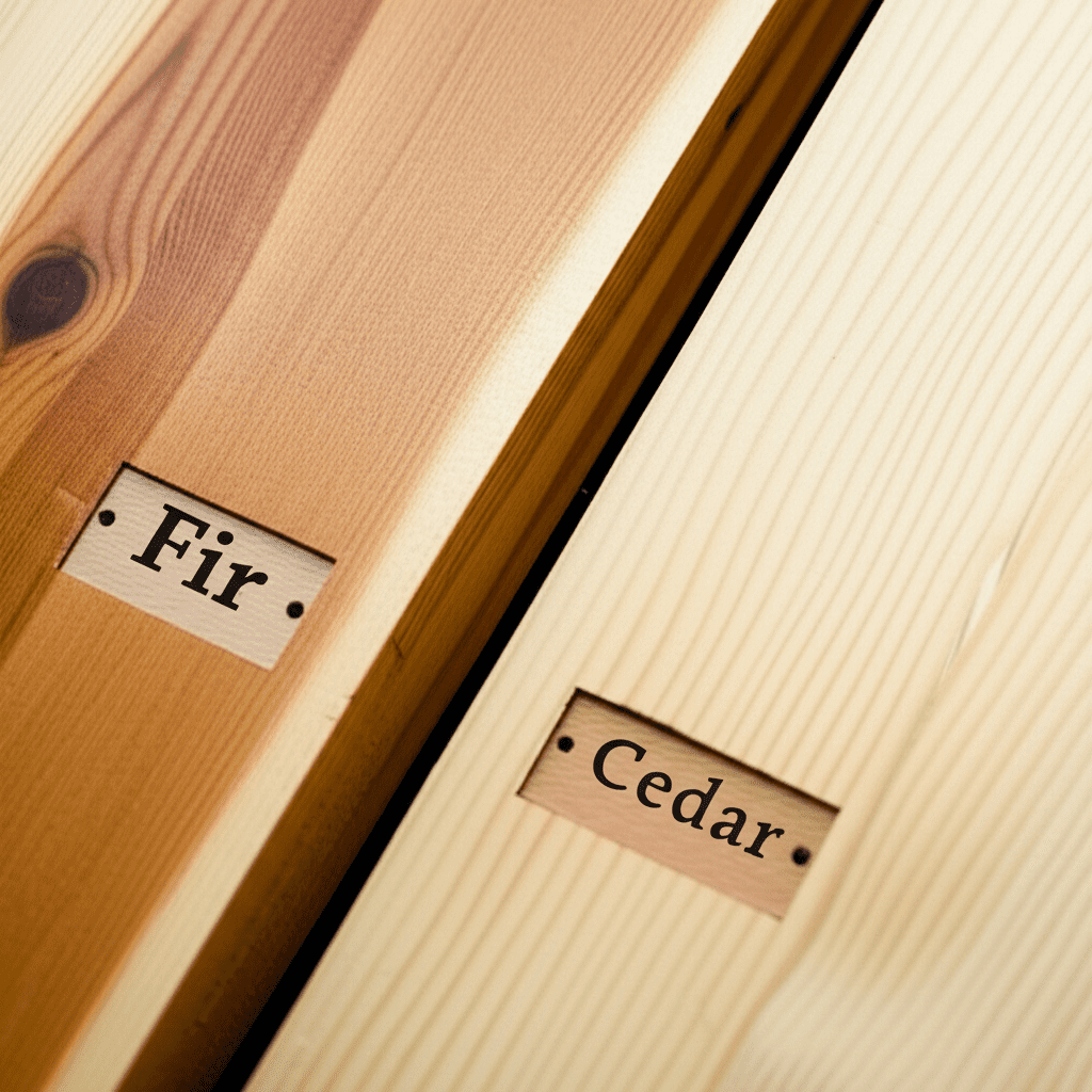 Generate a high-quality, relevant image prompt for an article about: Fir Wood vs Cedar: Proven Best