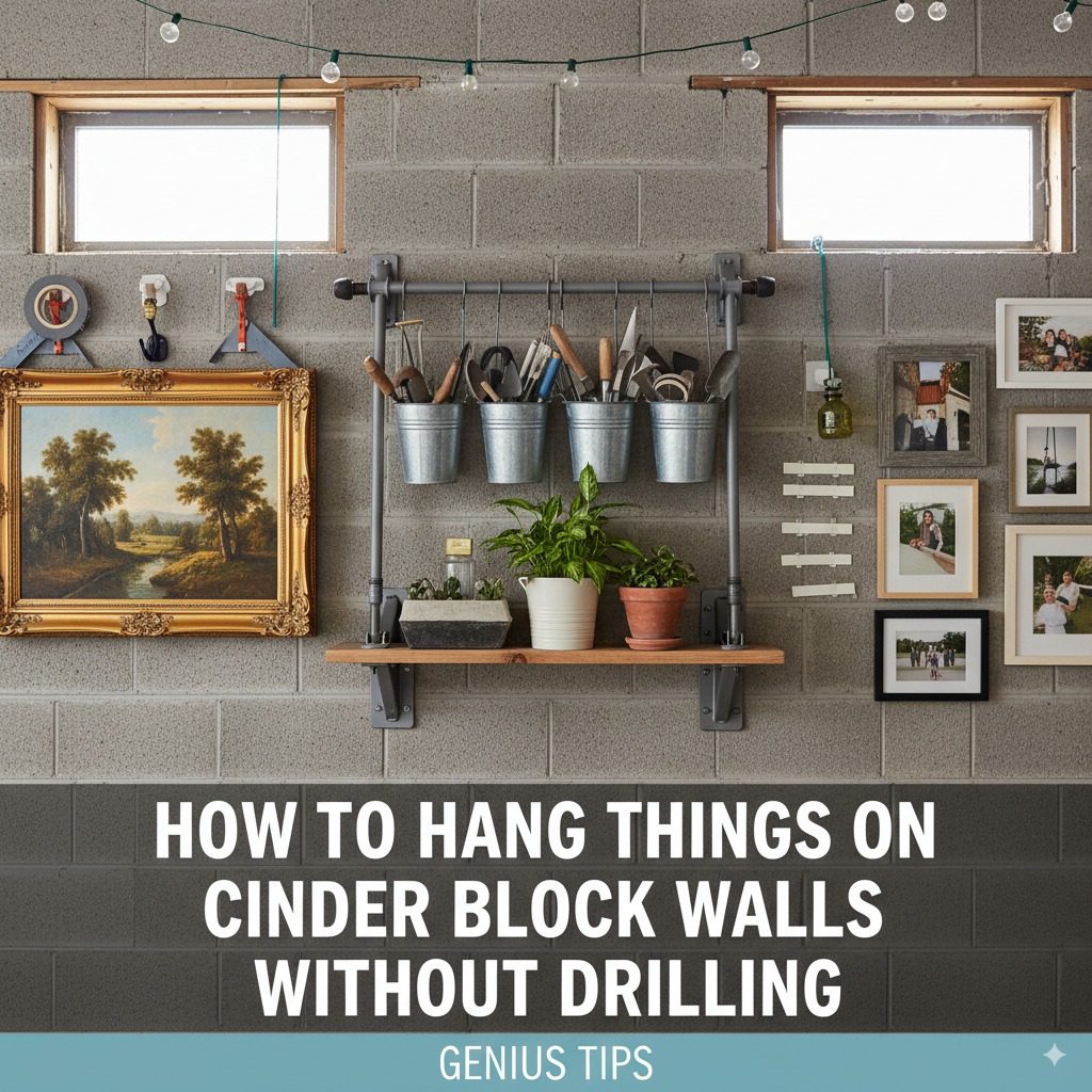 How To Hang Things On Cinder Block Walls Without Drilling