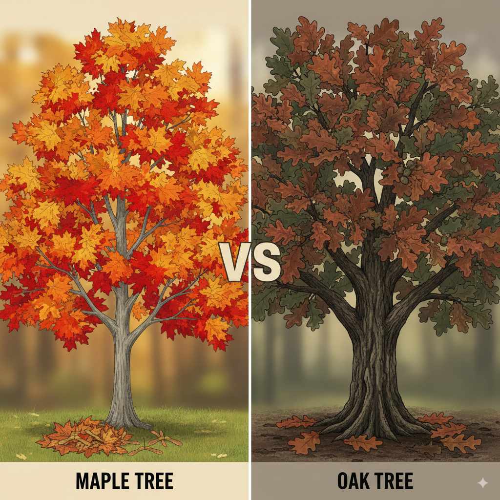 Maple Vs Oak Tree