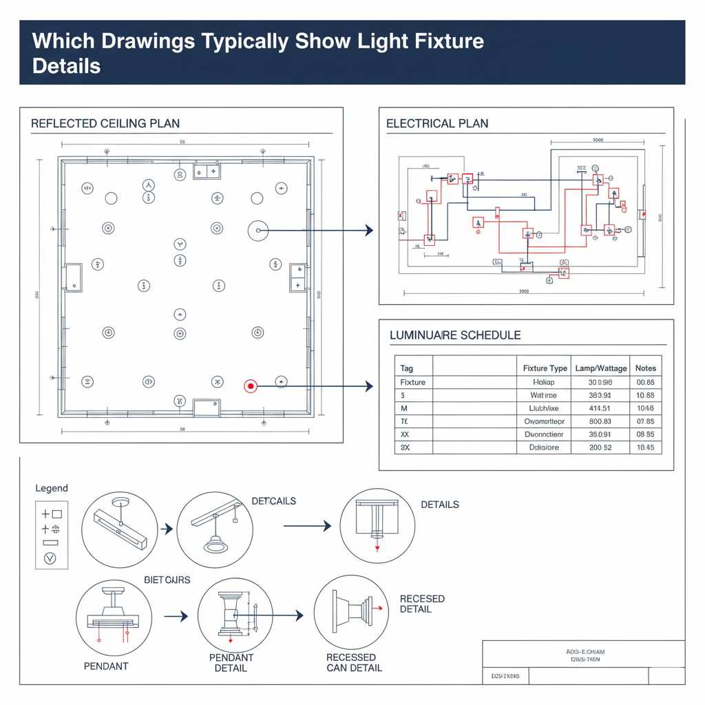 Which Drawings Typically Show Light Fixture Details