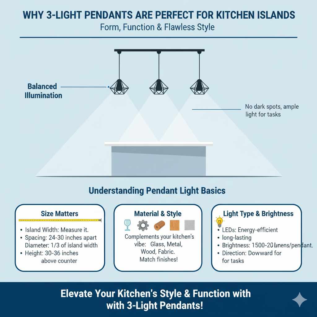 Why 3-Light Pendants Are Perfect for Kitchen Islands
