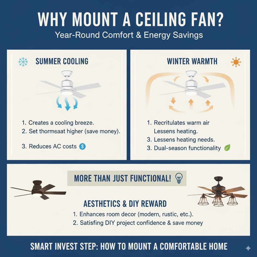 Why Mount a Ceiling Fan?