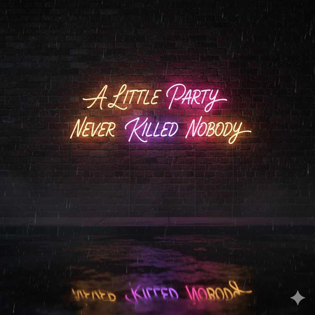A Little Party Never Killed Nobody Neon Sign