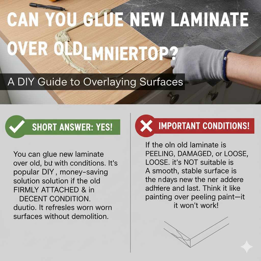 topic 1 - Can You Glue New Laminate Over Old Laminate Countertops?
The short answer is a resounding yes, you can glue new laminate over old laminate countertops, but with some important conditions. This technique is a popular DIY solution for refreshing worn-out surfaces without the need for demolition. It’s a fantastic way to save money and time, especially if your existing laminate is still firmly attached and in decent condition. However, success hinges entirely on proper preparation. If the old laminate is peeling, damaged, or loose, it's not a suitable base for new material.
Think of it like painting: you wouldn't paint over peeling paint. You need a smooth, stable surface for the new layer to adhere to and last. The same principle applies here. When done correctly, this method can yield professional-looking results that breathe new life into your kitchen or bathroom.