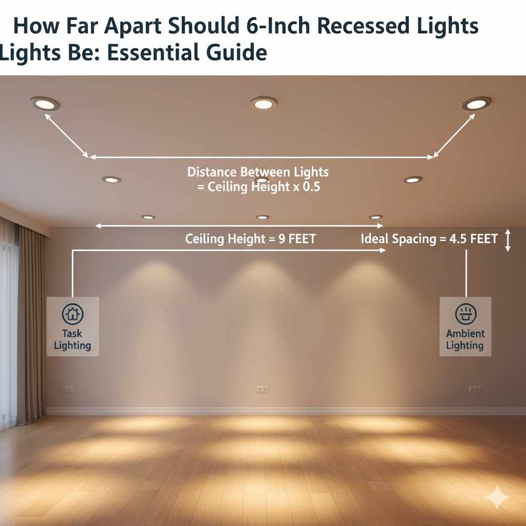 How Far Apart Should 6-Inch Recessed Lights Be