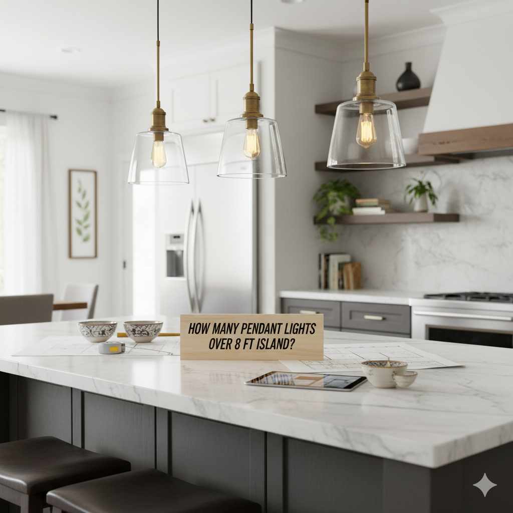 How Many Pendant Lights Over 8 Ft Island