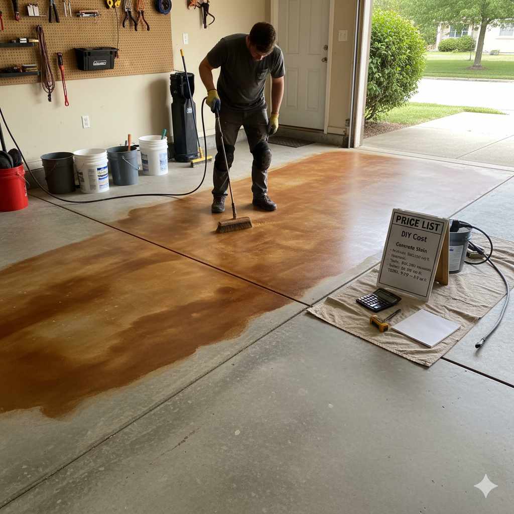 How Much Does It Cost To Stain Concrete Floors Yourself