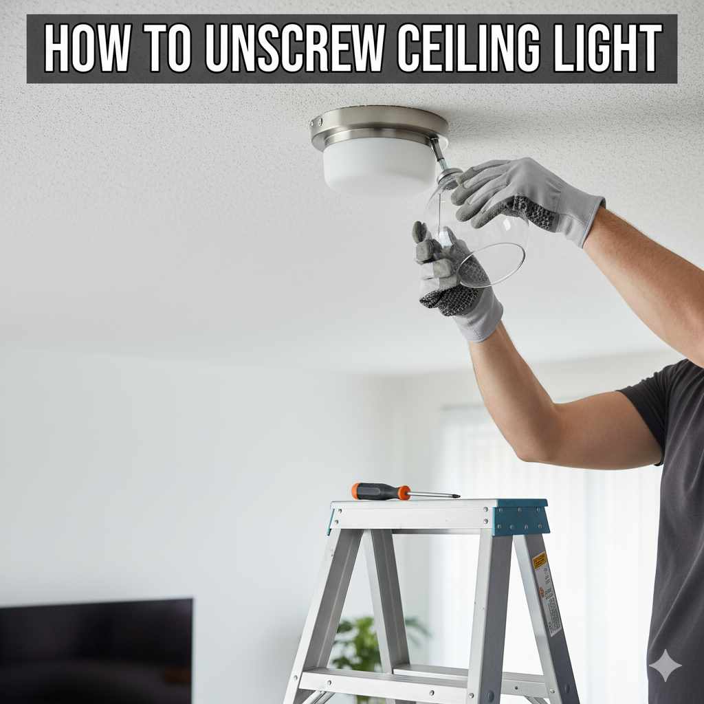How To Unscrew Ceiling Light