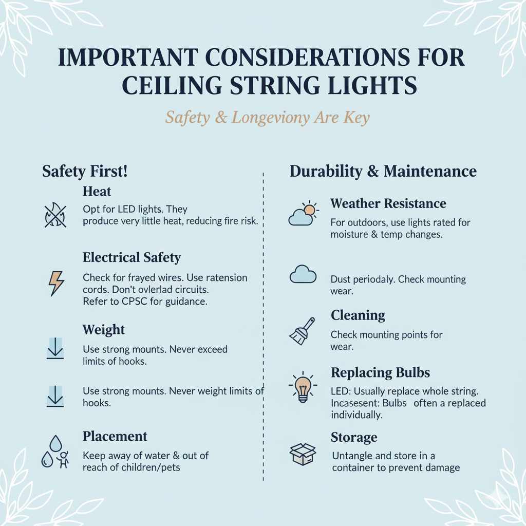 Important Considerations for Ceiling String Lights