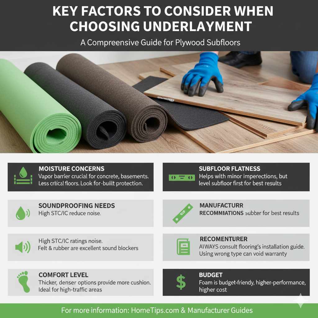 Key Factors to Consider When Choosing Underlayment