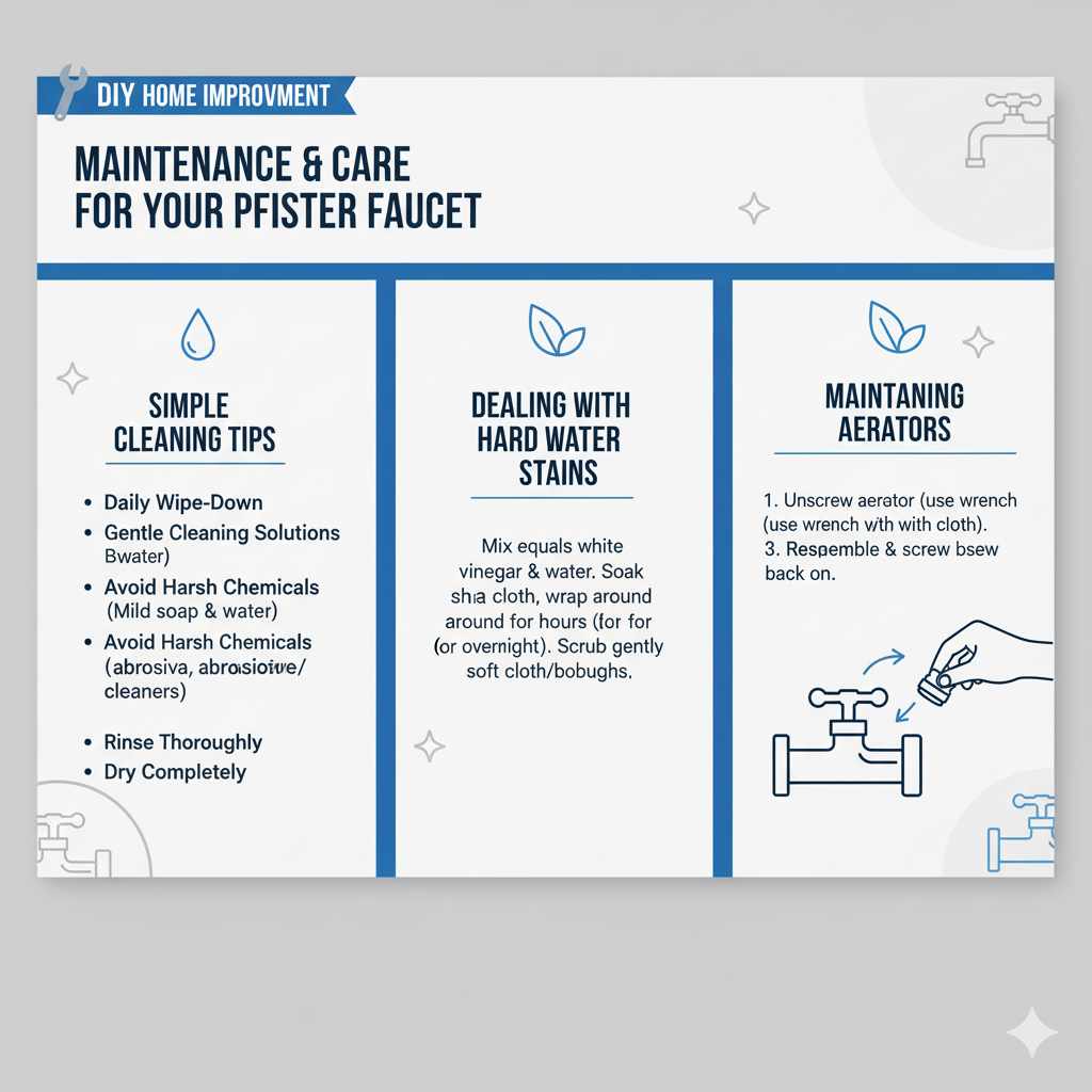 Maintenance and Care for Your Pfister Faucet