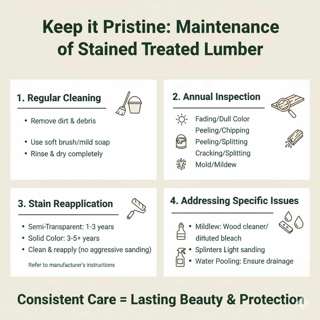 Maintenance of Stained Treated Lumber