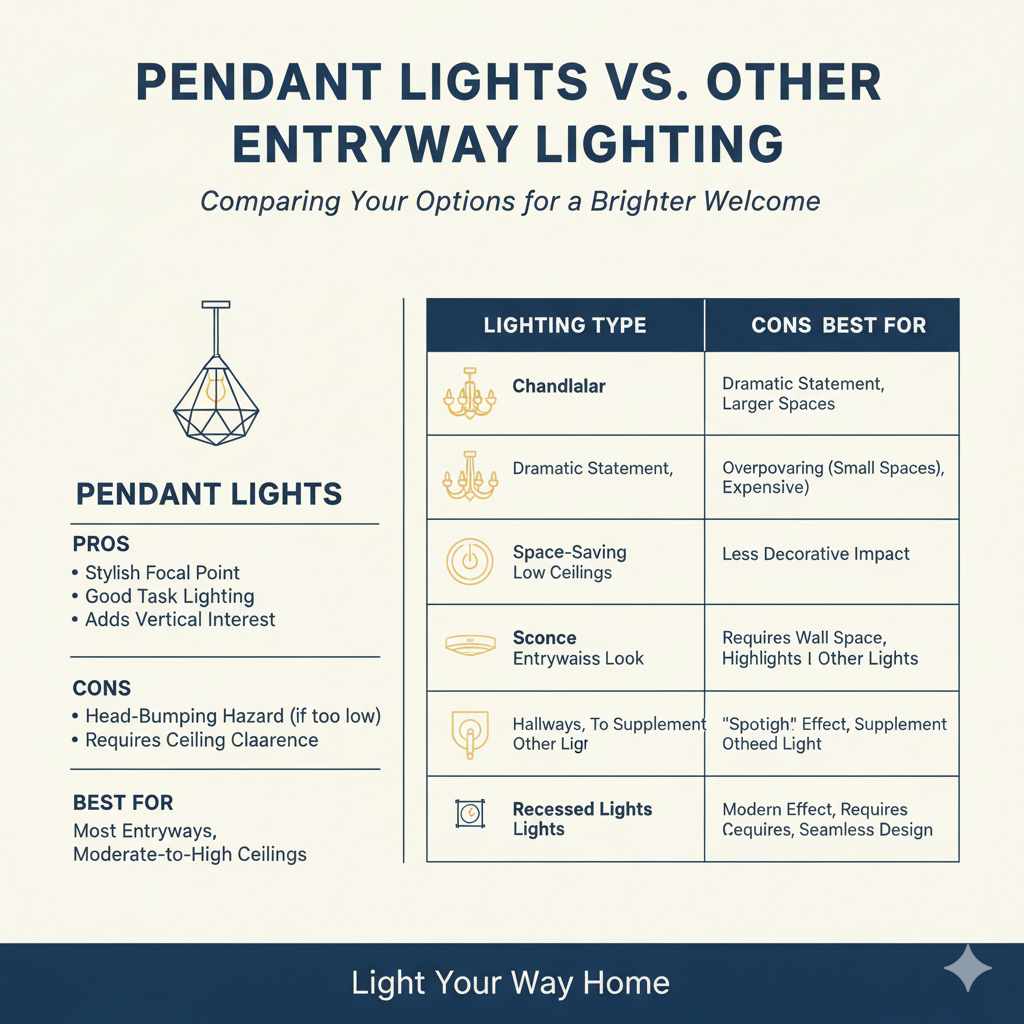 Pendant Lights vs. Other Entryway Lighting