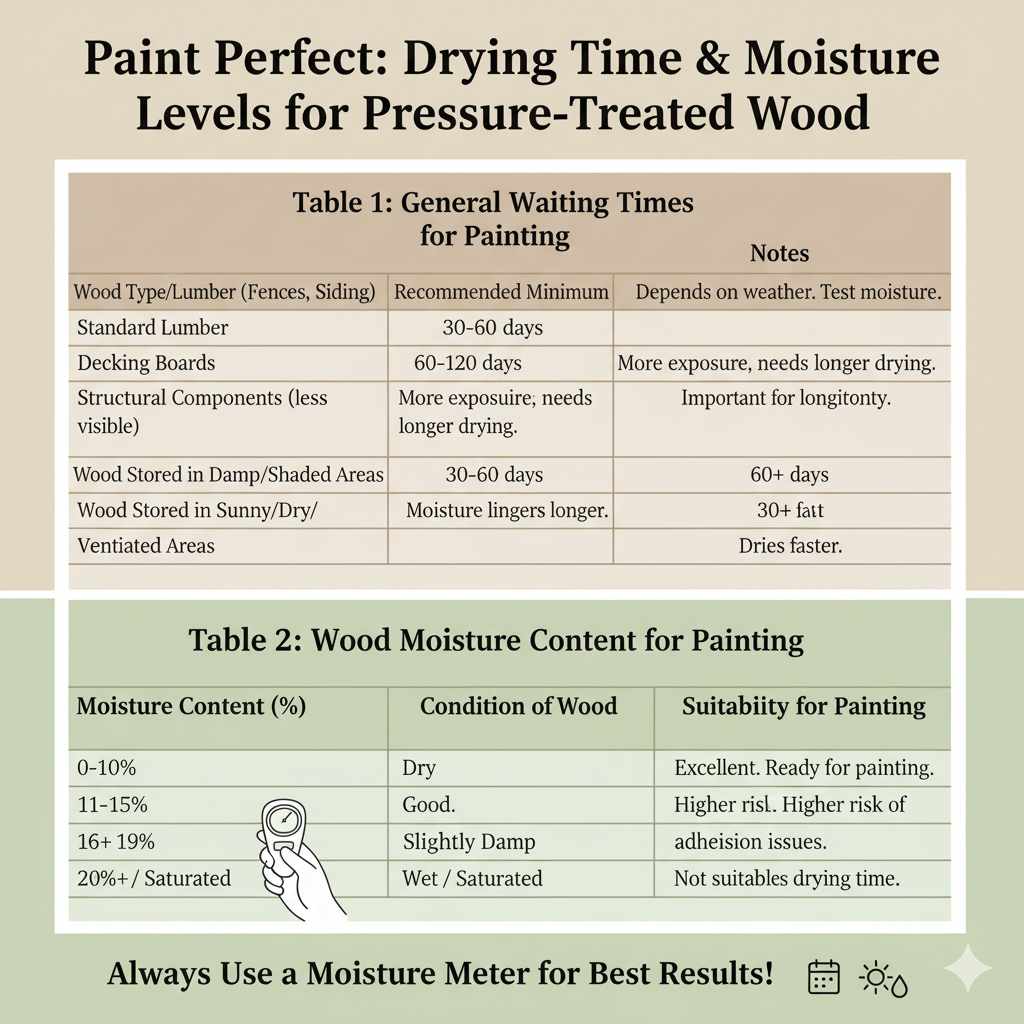 Tables: Drying Time and Moisture Levels