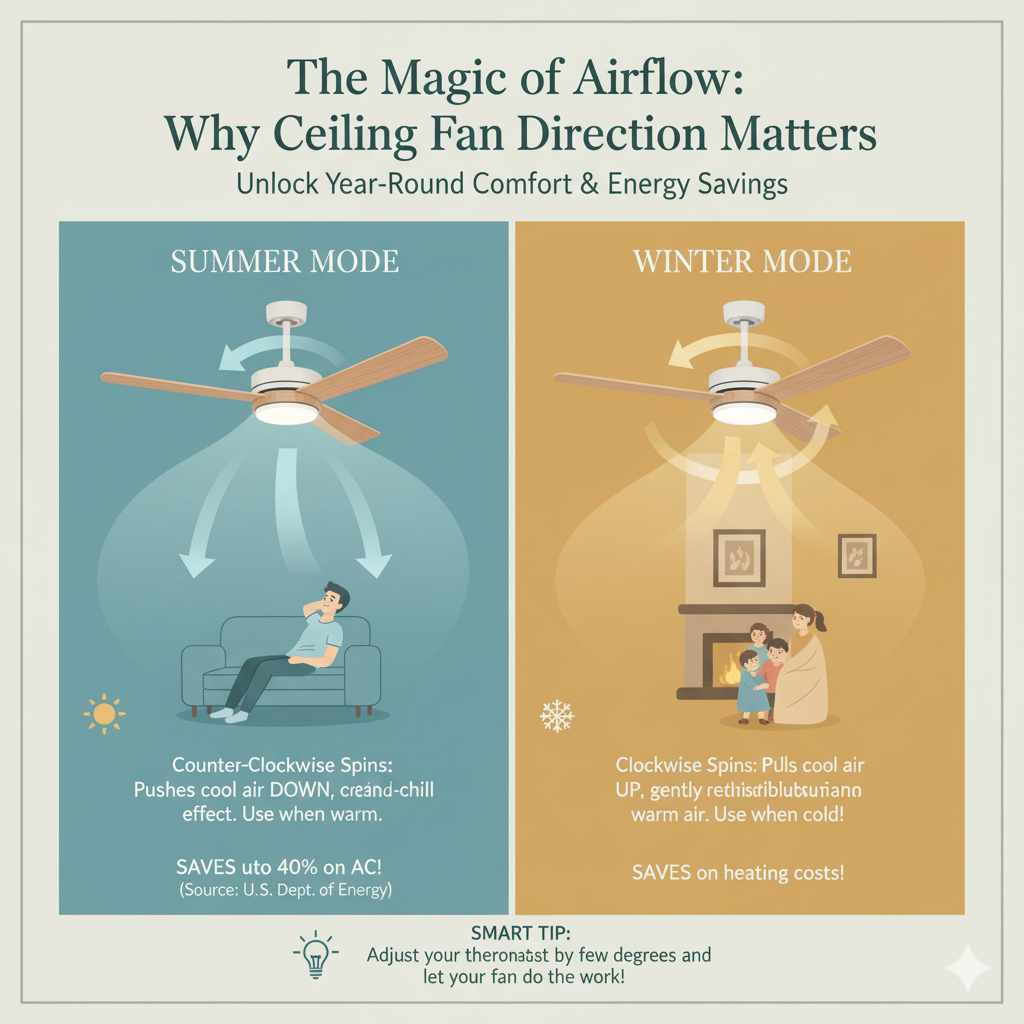 The Magic of Airflow: Why Ceiling Fan Direction Matters