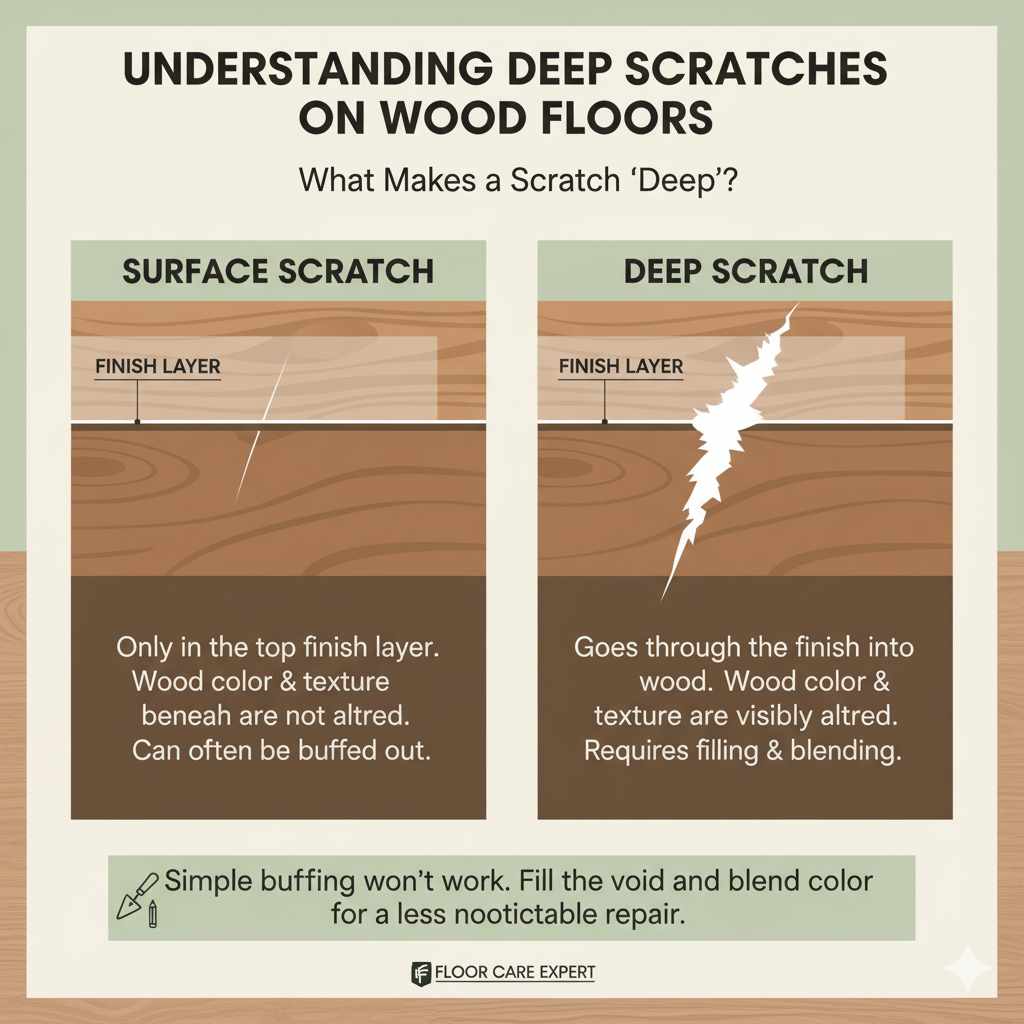 Understanding Deep Scratches on Wood Floors