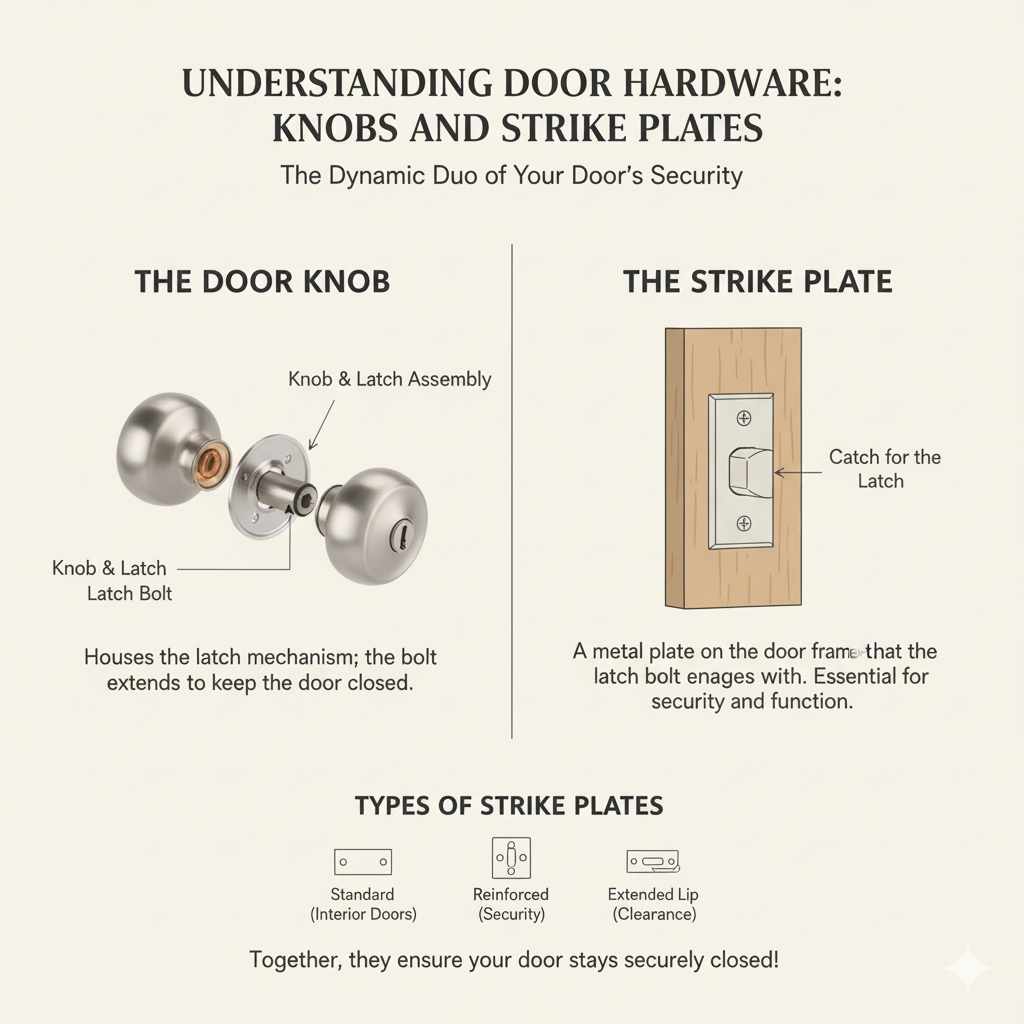 Understanding Door Hardware: Knobs and Strike Plates