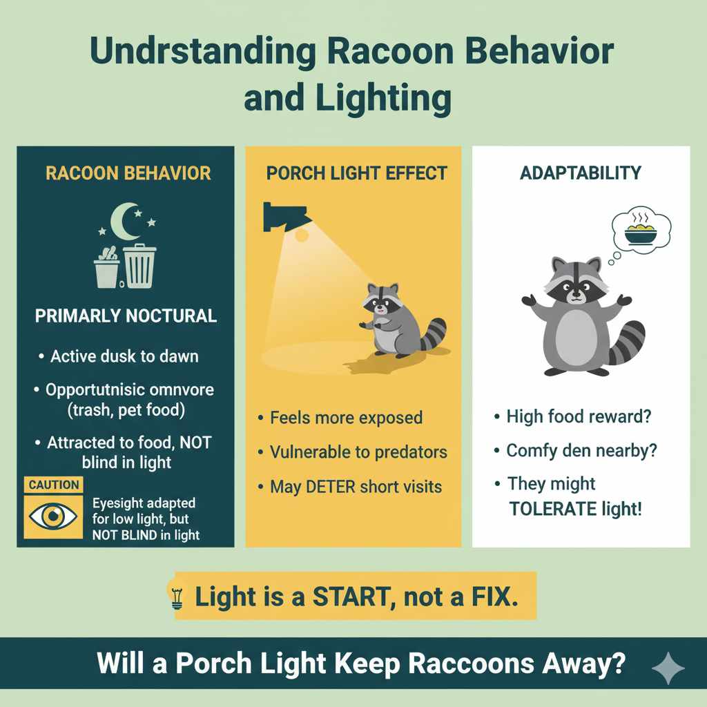 Understanding Raccoon Behavior and Lighting
