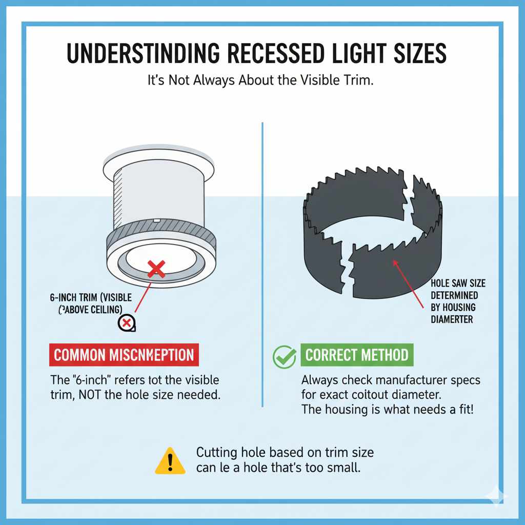 Understanding Recessed Light Sizes: It's Not Always About the Visible Trim