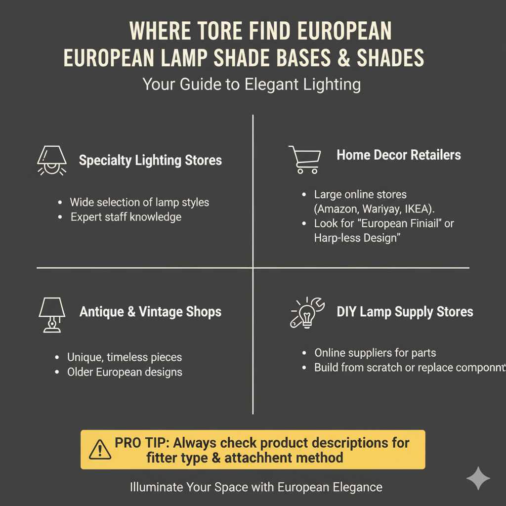 Where to Find European Lamp Shade Bases and Shades
