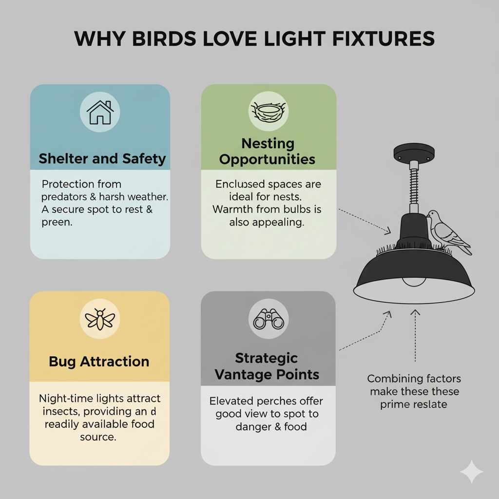 Why Birds Love Light Fixtures