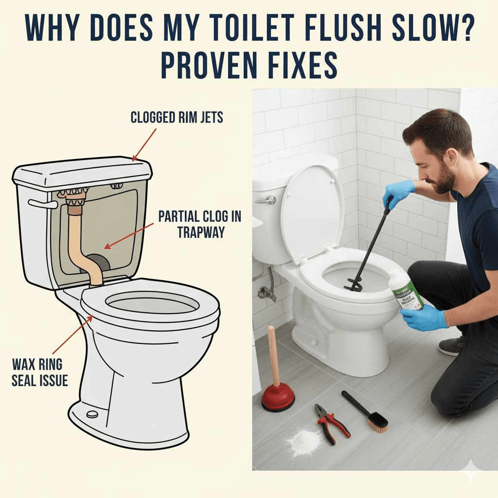 Why Does My Toilet Flush Slow?