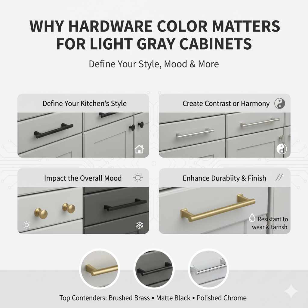 Why Hardware Color Matters for Light Gray Cabinets