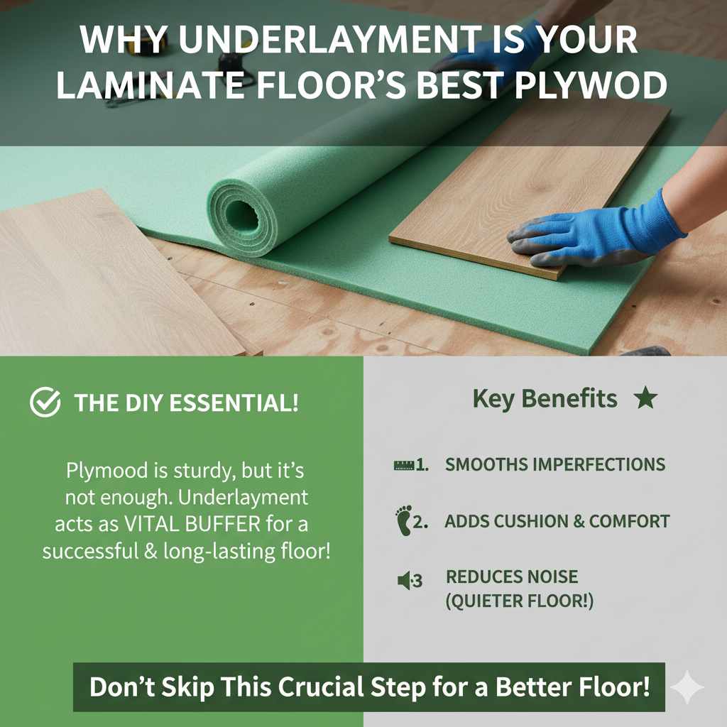 Why Underlayment is Your Laminate Floor's Best Friend on Plywood