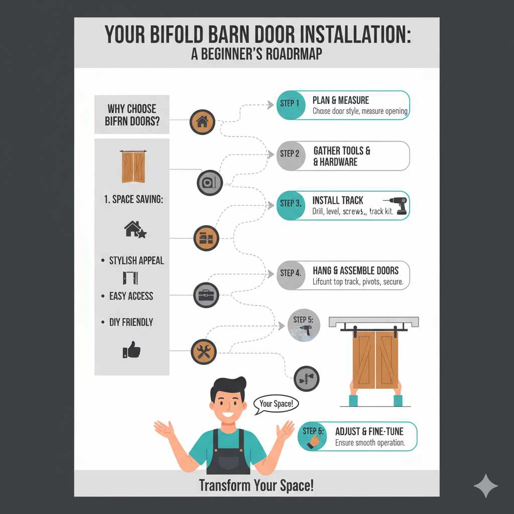 Your Bifold Barn Door Installation: A Beginner's Roadmap