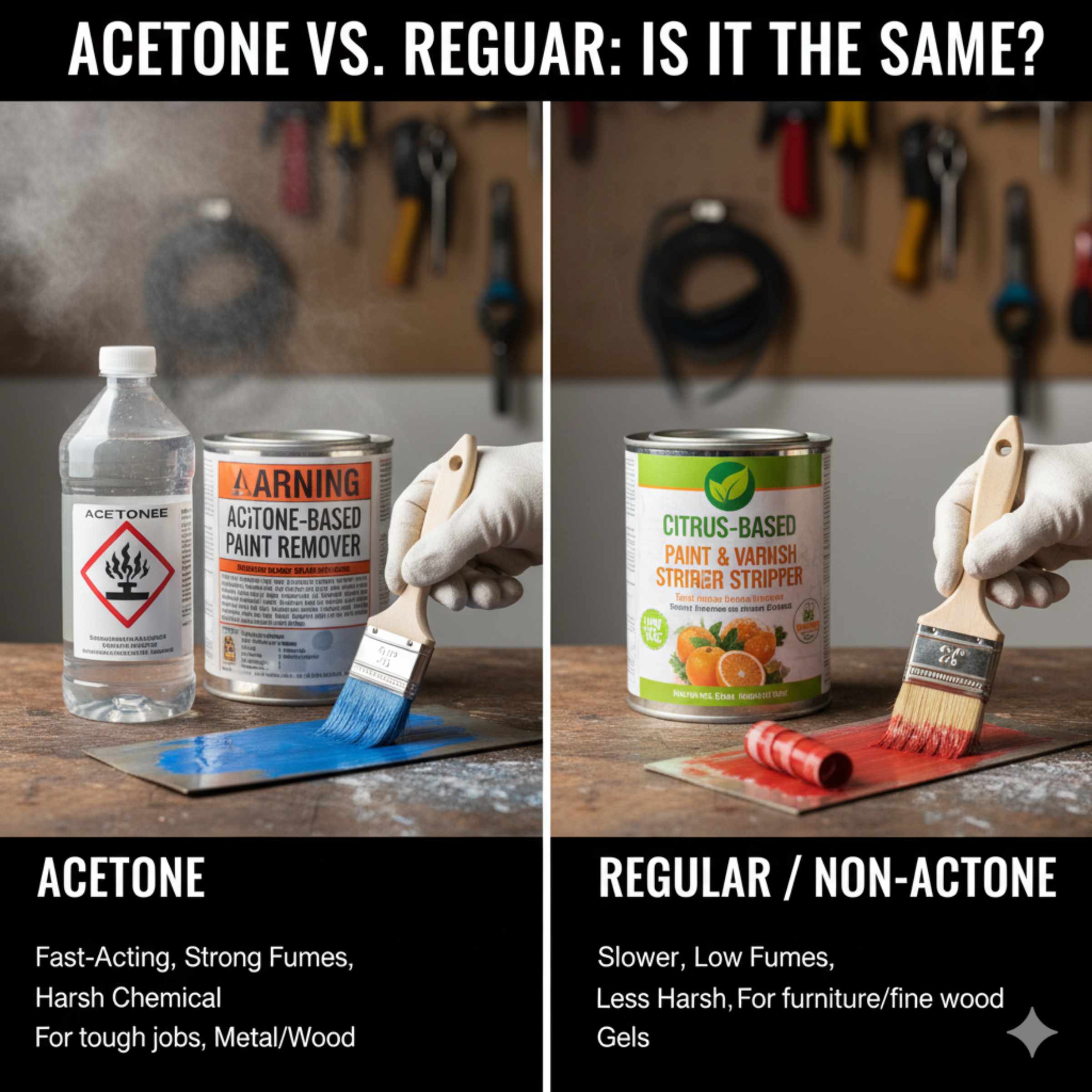 Is Acetone Paint Remover Same As Regular?