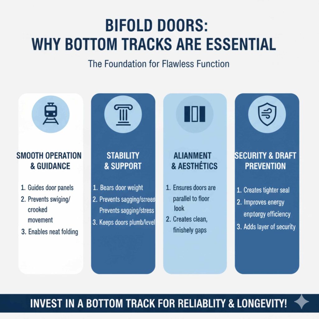 Why Bottom Tracks Are Essential for Bifold Doors