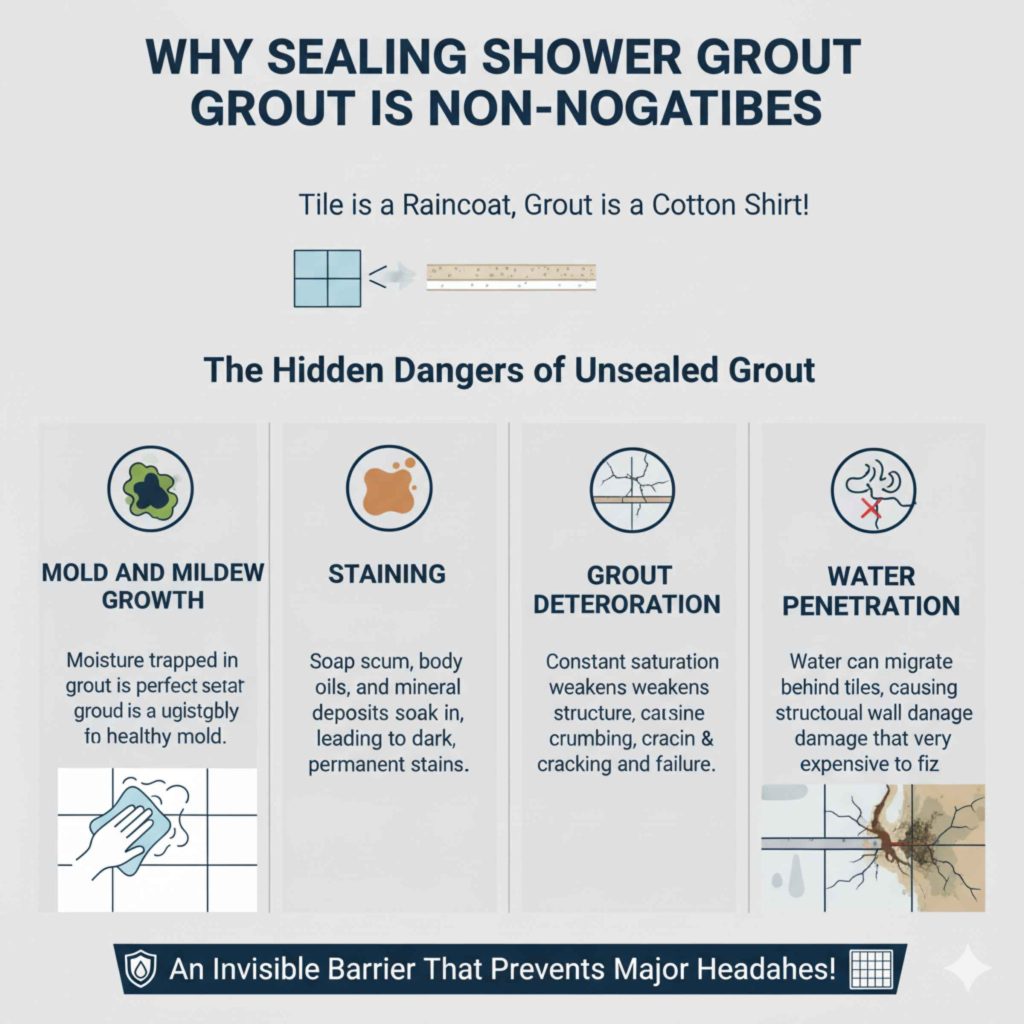 Why Sealing Shower Grout is Non-Negotiable